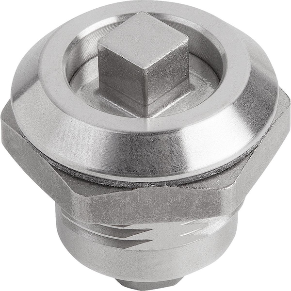 Quarter-Turn Lock Small Version, D=28, H=18, Stainless Steel 1.4401, Comp:Stainless Steel
